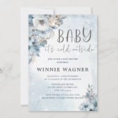 Winterschneejause Es ist kalte Außendusche Einladung (Vorderseite)