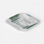 Winterschneejause Es ist kalte Außendusche Pappteller (Gewinkelt)