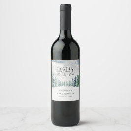 Winterschneejause Es ist kalte Außendusche Weinetikett