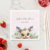 Winterschneekalte im Freien Rosa Babydusche Serviette (Beispiel)