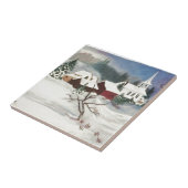 Winterschneekapelle Weihnachtszeit Fliese (Seite)