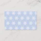 Winterschneekarte Begleitkarte (Rückseite)