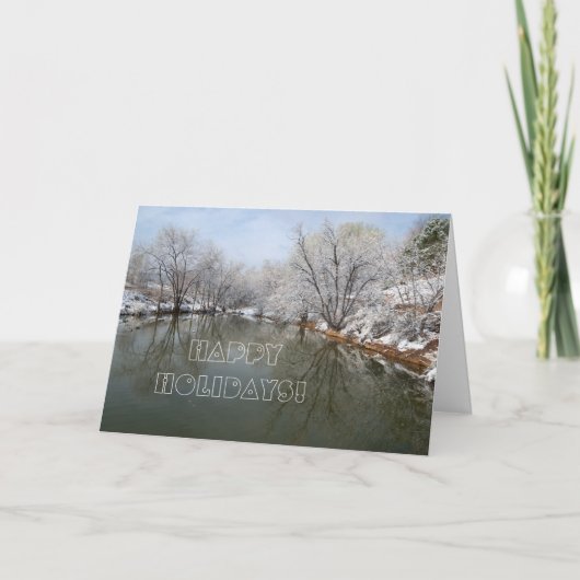 Winterschneekarte Feiertagskarte (Vorderseite)