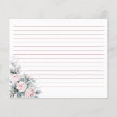 Winterschneekiefern Brautparty Rezept Karte (Rückseite)