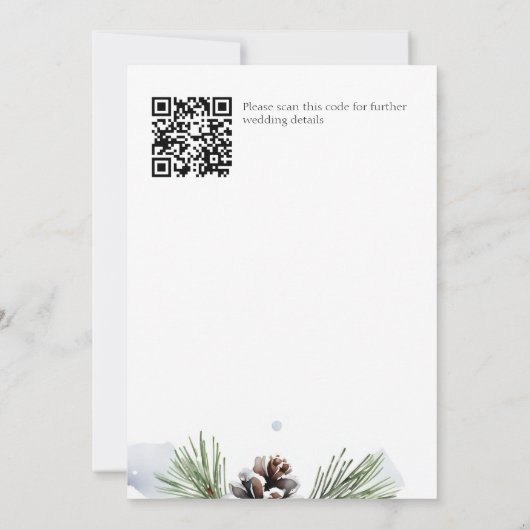 Winterschneekiefern Save the Date (Rückseite)