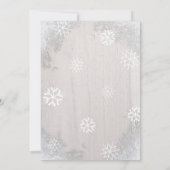 Winterschneeklassische Hochzeit Einladung (Rückseite)