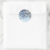 Winterschneekleber Runder Aufkleber (Tasche)