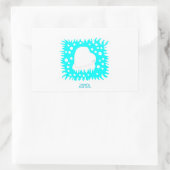 Winterschneekopfkleber Rechteckiger Aufkleber (Tasche)