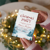 Winterschneekulisse Weihnachts-Party Einladung