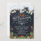 Winterschneeland Weihnachten & Neues Jahr Party Einladung (Vorderseite)