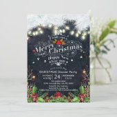 Winterschneeland Weihnachten & Neues Jahr Party Einladung (Stehend Vorderseite)