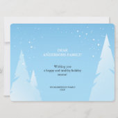 Winterschneelandschaft Frohe Weihnachtskarte (Rückseite)