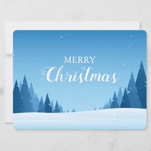 Winterschneelandschaft Frohe Weihnachtskarte (Vorderseite)