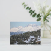 Winterschneelandschaft - Griechenland Postkarte (Stehend Vorderseite)