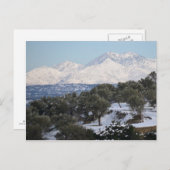 Winterschneelandschaft - Griechenland Postkarte (Vorne/Hinten)