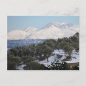 Winterschneelandschaft - Griechenland Postkarte (Vorderseite)