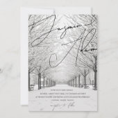 Winterschneelandschaft malerische Hochzeit Einladung (Vorderseite)