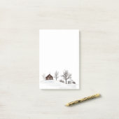 Winterschneelandschaft Post-it Klebezettel (Auf Schreibtisch)