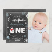 Winterschneemann am Sonntag Einladung (Vorne/Hinten)