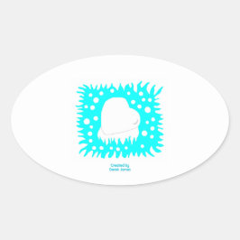 Winterschneeovalaufkleber Ovaler Aufkleber