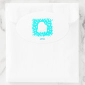 Winterschneeovalaufkleber Ovaler Aufkleber (Tasche)