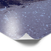 Winterschneepark im Abend Fotodruck (Ecke)