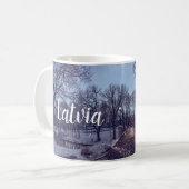 Winterschneepark im Abend Kaffeetasse (Vorderseite Links)