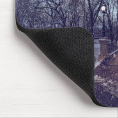 Winterschneepark im Abend Mousepad (Ecke)
