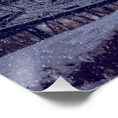Winterschneepark im Abend Poster (Ecke)