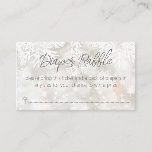 Winterschneepastellbaby Dusche Windpreispreisverlo Begleitkarte (Vorderseite)