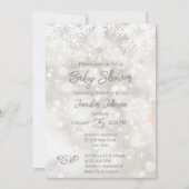 Winterschneepastellfarben Babydusche Einladung (Vorderseite)