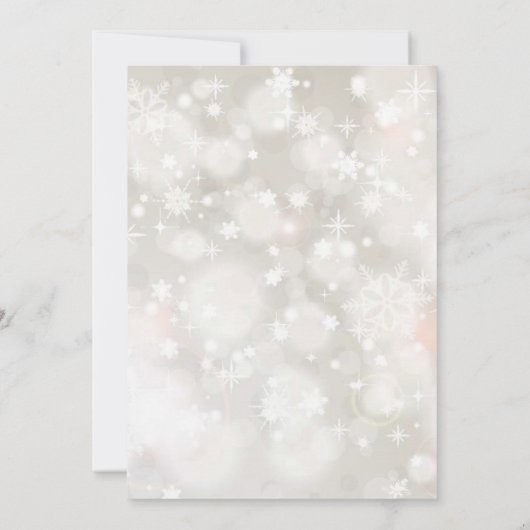 Winterschneepastellfarben Babydusche Einladung (Rückseite)