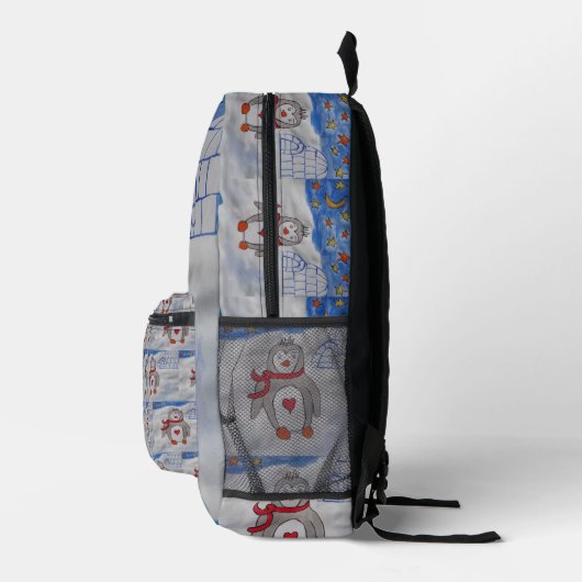 Winterschneepinguin Bedruckter Rucksack (Rechts)