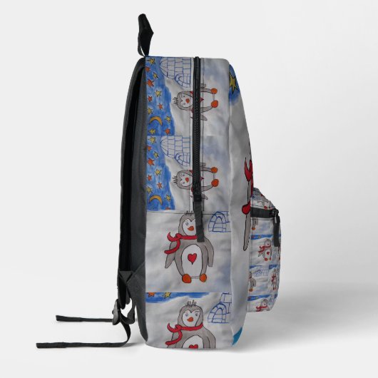 Winterschneepinguin Bedruckter Rucksack (Links)