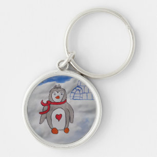 Winterschneepinguin Schlüsselanhänger