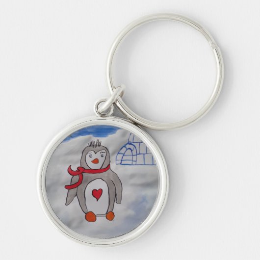 Winterschneepinguin Schlüsselanhänger (Vorne)