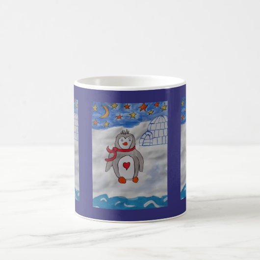Winterschneepinguin-Tasse Kaffeetasse (Mittel)