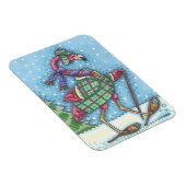 WINTERSCHNEESCHUHE PINK FLAMINGO MAGNET (Rechte Seite)