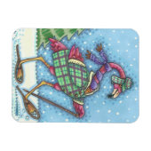 WINTERSCHNEESCHUHE PINK FLAMINGO MAGNET (Horizontal)