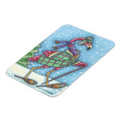WINTERSCHNEESCHUHE PINK FLAMINGO MAGNET (Linke Seite)