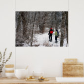 Winterschneeschuhen Poster (Küche)