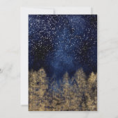 Winterschneesicherheit Blaue Pinienbäume Waldhochz Einladung (Rückseite)