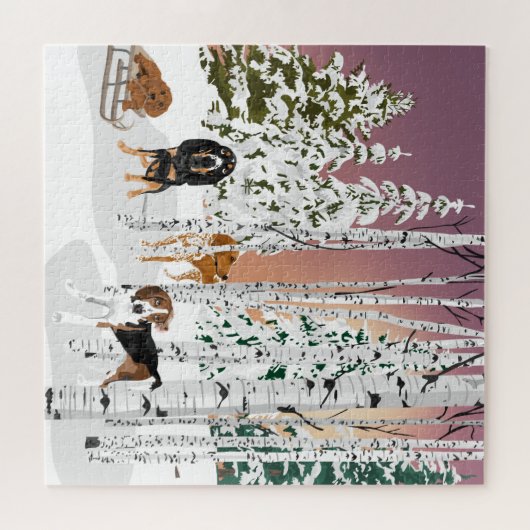 Winterschneespiel Puzzle (Horizontal)