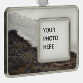 Winterschneestreifen Rahmen-Ornament Silber (Rechts)