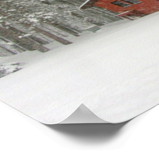 Winterschneesturm - Maßgeschneiderter Poster (Ecke)