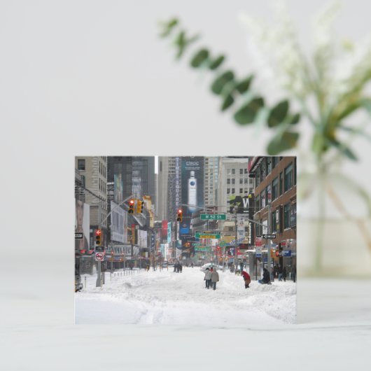 Winterschneesturm New York City 12.26.10 Postkarte (Stehend Vorderseite)