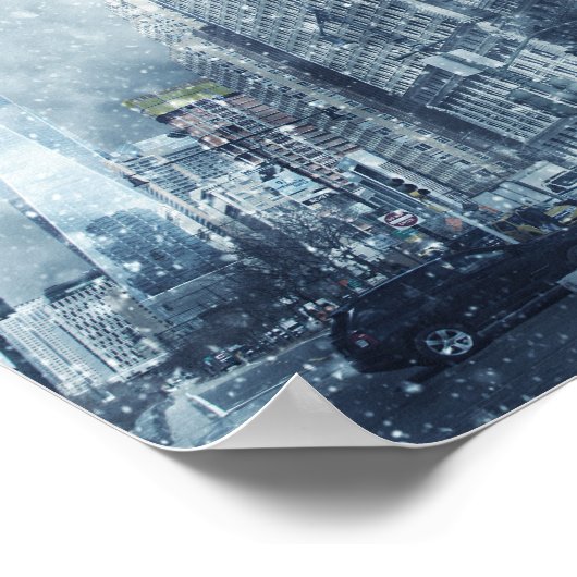 Winterschneesturm Poster (Ecke)