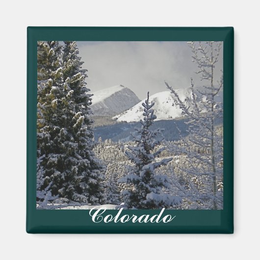 Winterschneeszene, Colorado Magnet (Vorne)