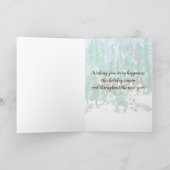 Winterschneeszene der Jahreszeit Feiertagskarte (Innenseite)