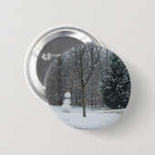 Winterschneeszene der Nachbarin Button (Vorne & Hinten)